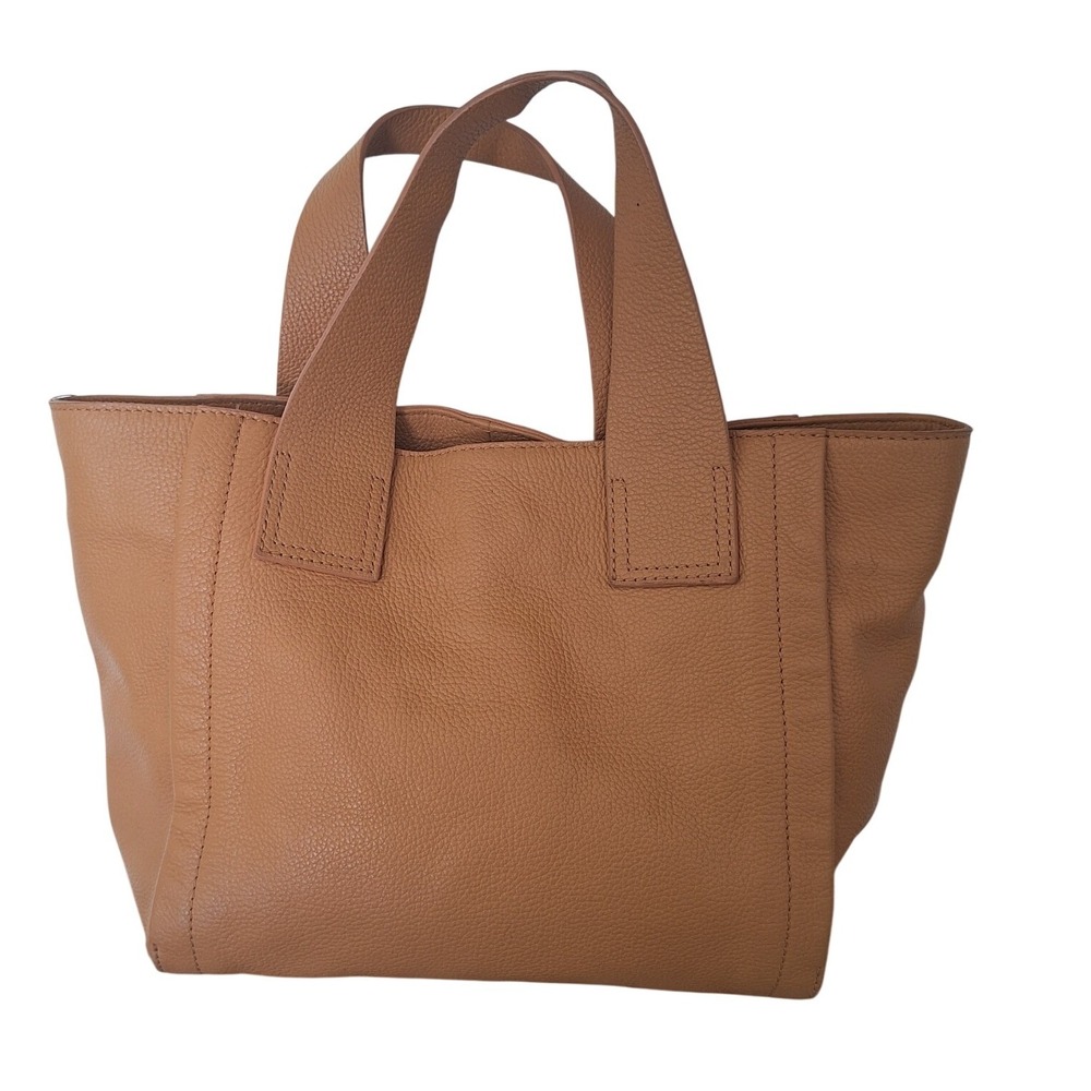 Brown Leather‎ tote bag